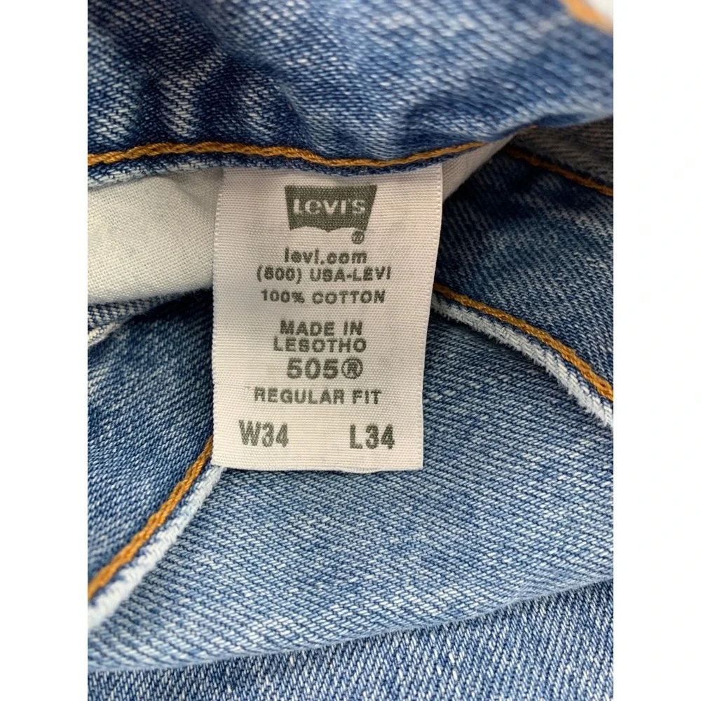 Vintage Levis Jeans Mens 32x32 Straight Leg Y2K Fade Denim (Tag 34x34)